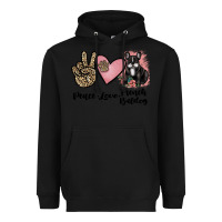 Black peace love french bulldog Heavyweight Hoodie - JahusDesignShop