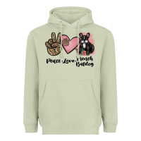 Matcha peace love french bulldog Heavyweight Hoodie - JahusDesignShop