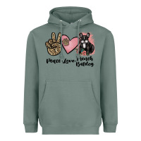 Sage peace love french bulldog Heavyweight Hoodie - JahusDesignShop