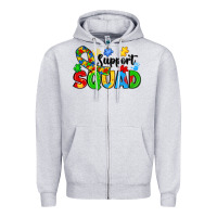 Heather Grey support squad Zipper Hoodie - JahusDesignShop