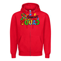 Red support squad Zipper Hoodie - JahusDesignShop