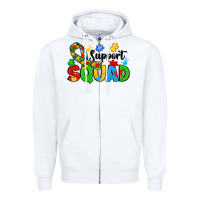 White support squad Zipper Hoodie - JahusDesignShop