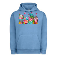 Pigment Pebble Blue summer coffee cups Urban Hoodie - Jasminsmagicworld