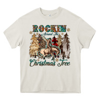 Cream rockin around the christmas tree Heavy Core Tee - CowGirlArtShop