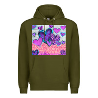 Army Green love Premium Hoodie - CowhideDigitalArt