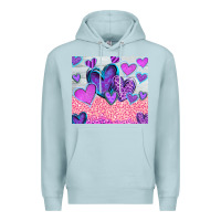 Blue Mist love Premium Hoodie - CowhideDigitalArt