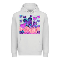 Dove Grey love Premium Hoodie - CowhideDigitalArt