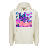 Oatmeal Heather love Premium Hoodie - CowhideDigitalArt