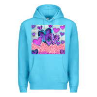 Ocean Blue love Premium Hoodie - CowhideDigitalArt