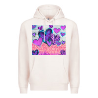 Pale Pink love Premium Hoodie - CowhideDigitalArt