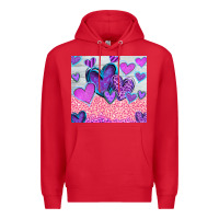 Red love Premium Hoodie - CowhideDigitalArt