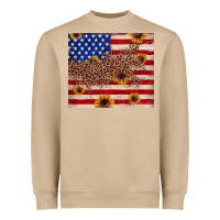 Mushroom American flag leopard sunflower Heavyweight Sweatshirt - JahusDesignShop