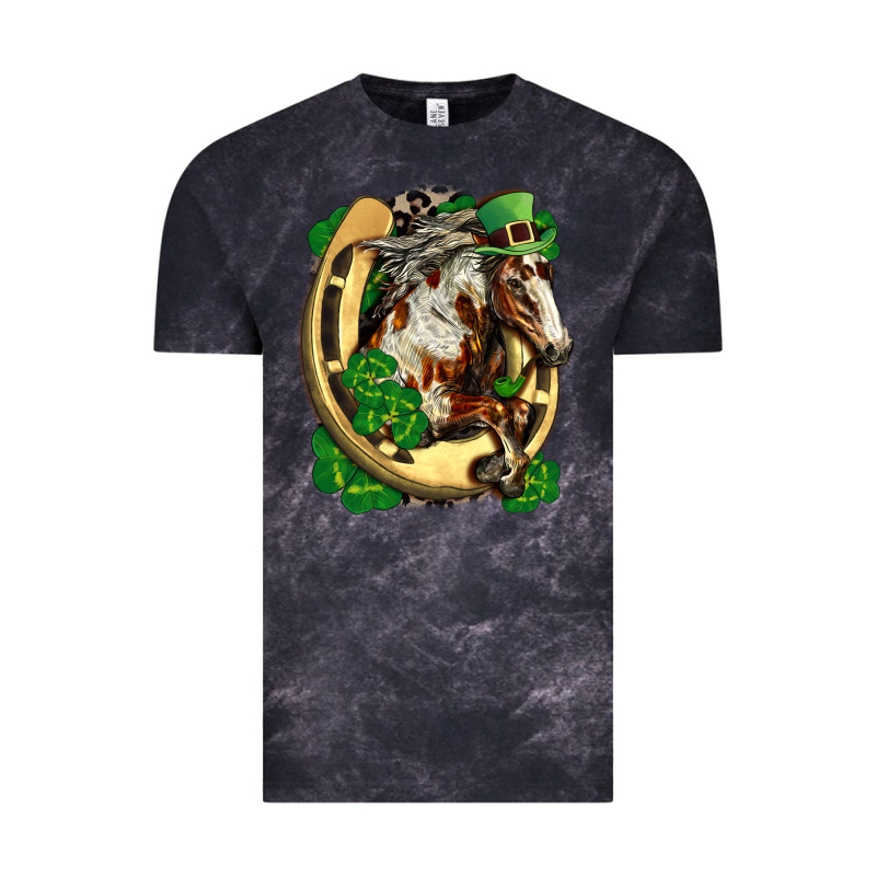 Horse With Horseshoe St Patricks Day Vintage Tee by FaDigitalArtStudio | Teevron