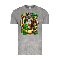 Cloud Rock Horse with horseshoe st patricks day Vintage Tee - FaDigitalArtStudio