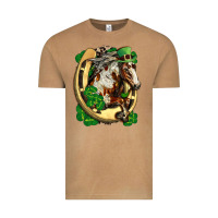 Vintage Camel Horse with horseshoe st patricks day Vintage Tee - FaDigitalArtStudio
