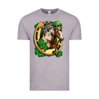 Vintage Zinc Horse with horseshoe st patricks day Vintage Tee - FaDigitalArtStudio
