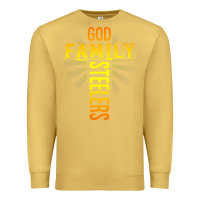 Antique Gold god family steeler shirt father's day gift tee t shirt Premium Sweatshirt - DesigneFamous