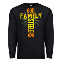 Black god family steeler shirt father's day gift tee t shirt Premium Sweatshirt - DesigneFamous