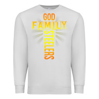 Dove Grey god family steeler shirt father's day gift tee t shirt Premium Sweatshirt - DesigneFamous