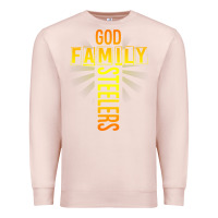 Pale Pink god family steeler shirt father's day gift tee t shirt Premium Sweatshirt - DesigneFamous