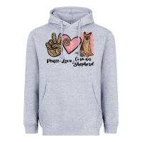 Heather Grey peace love german shepherd Heavyweight Hoodie - JahusDesignShop