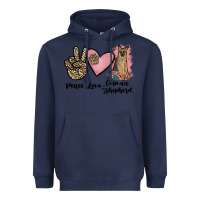 Navy peace love german shepherd Heavyweight Hoodie - JahusDesignShop