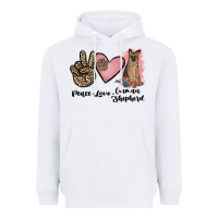 White peace love german shepherd Heavyweight Hoodie - JahusDesignShop