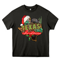 Asphalt texas christmas Heavy Core Tee - CowGirlArtShop