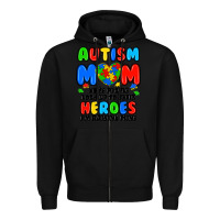 Black autism mom some people look up to their heroes i'm Zipper Hoodie - JahusDesignShop