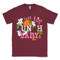 Burgundy One hip Lunch Lady Easter Day Classic Tee - CowGirlArtShop