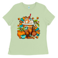 Thanksgiving Frappe Coffee Ladies Tee | Teevron