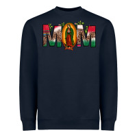 Navy mexican flag our lady of guadalupe mom leopard Heavyweight Sweatshirt - JahusDesignShop