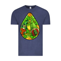 Vintage Denim st.patrick's teardrop earrings Vintage Tee - FaDigitalArtStudio