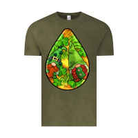 Vintage Olive st.patrick's teardrop earrings Vintage Tee - FaDigitalArtStudio