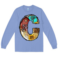 Colony Blue farm life alphabet lowercase letters c Long Sleeve Tee - BundleAndBundleShop