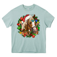 Arona horse christmas wreath Heavy Core Tee - CowGirlArtShop