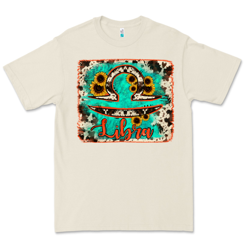 Libra Turquoise Cowhide Premium Tee by RanaPortraitStore | Teevron