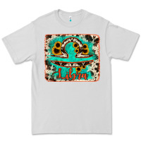 Dove Grey libra turquoise cowhide Premium Tee - RanaPortraitStore