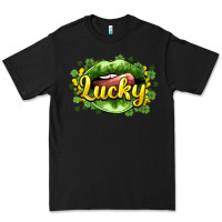 Black St. Patrick's Day lips lucky Premium Tee - HowdyJamesFarm