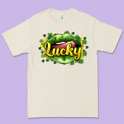 St. Patrick's Day Lips Lucky Premium Tee Designed By Howdyjamesfarm