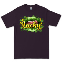 Plum St. Patrick's Day lips lucky Premium Tee - HowdyJamesFarm