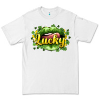 White St. Patrick's Day lips lucky Premium Tee - HowdyJamesFarm