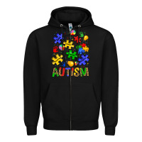 Black autism Zipper Hoodie - JahusDesignShop