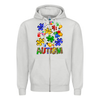 Dove Grey autism Zipper Hoodie - JahusDesignShop