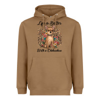 Toasted Coconut life is better with a chihuahua Heavyweight Hoodie - JahusDesignShop