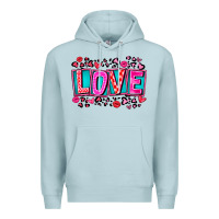 Blue Mist Love Valentine Premium Hoodie - CowhideDigitalArt