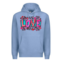 Colony Blue Love Valentine Premium Hoodie - CowhideDigitalArt