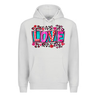 Dove Grey Love Valentine Premium Hoodie - CowhideDigitalArt