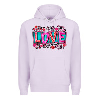 Lilac Love Valentine Premium Hoodie - CowhideDigitalArt