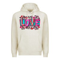 Oatmeal Heather Love Valentine Premium Hoodie - CowhideDigitalArt